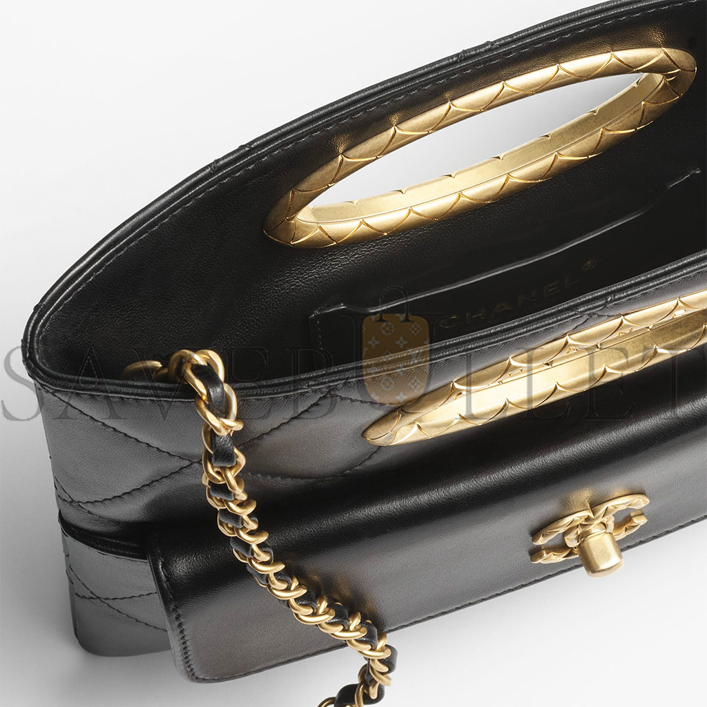 CHANEL MASTER CLUTCH LAMBSKIN & GOLD-TONE METALBLACK AS5038 (25*19*3cm)